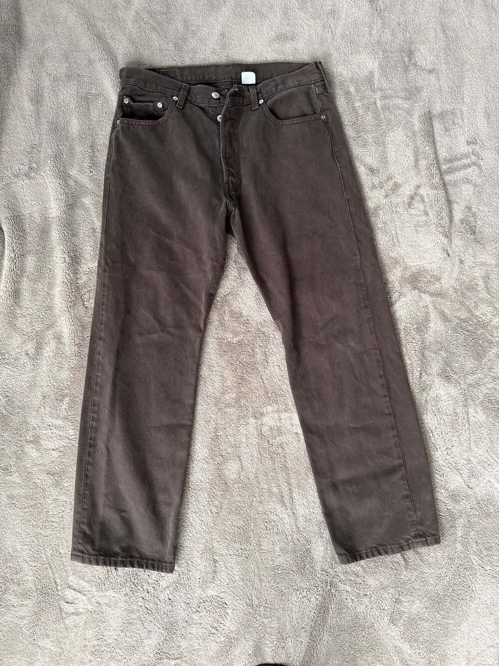 Levi's 501 Button Fly Jeans Size 32x30 Brown Denim